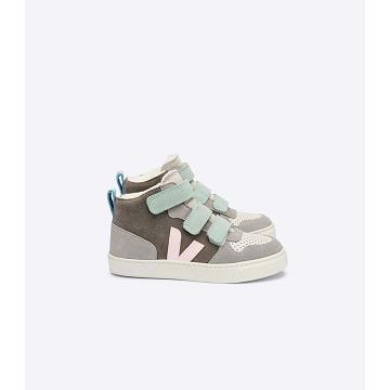 Veja V-10 MID FURED SUEDE Kids' High Tops Grey | NZ 708UZG